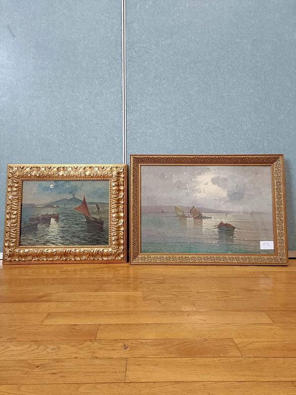 Due dipinti ad olio su tavola