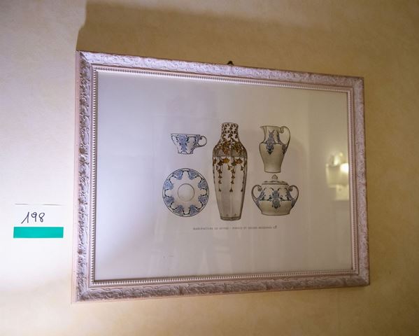 Lotto di di 10 cornici con stampe  - Auction Furnishings and supplies from Hotel Aldrovandi Villa Borghese in Rome and other properties - DAMS Casa d'Aste