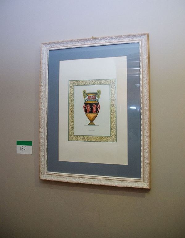 Lotto di 10 cornici con stampe  - Auction Furnishings and supplies from Hotel Aldrovandi Villa Borghese in Rome and other properties - DAMS Casa d'Aste