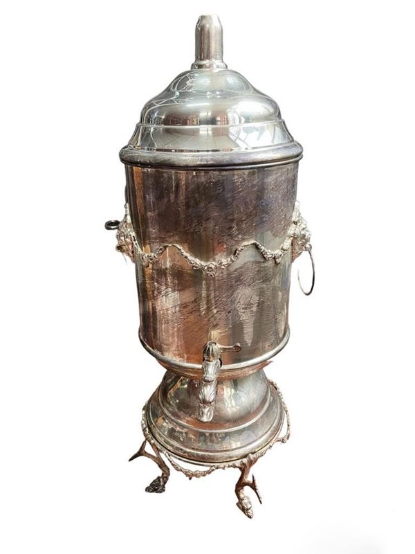 Samovar in metallo argentato
