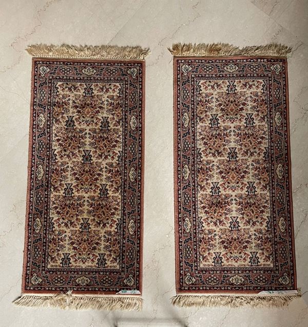 Coppia di tappeti da preghiera con frange, Persiani Nain