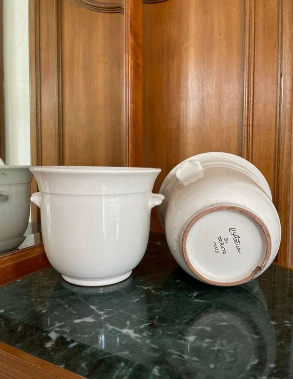 Lotto di 12 cache-pot, L&#39;Antica di Deruta