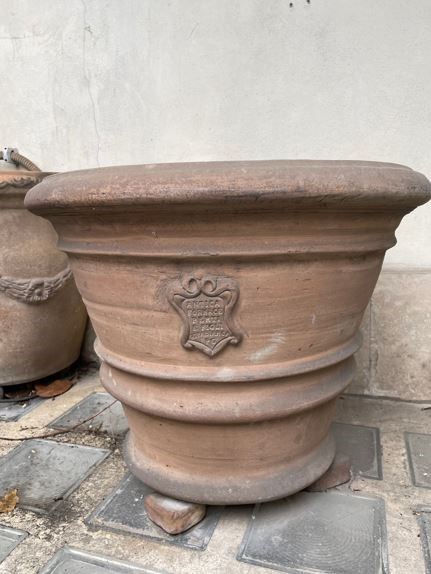 Coppia di vasi in terracotta rotondi - Antica Fornace Berti e Figli