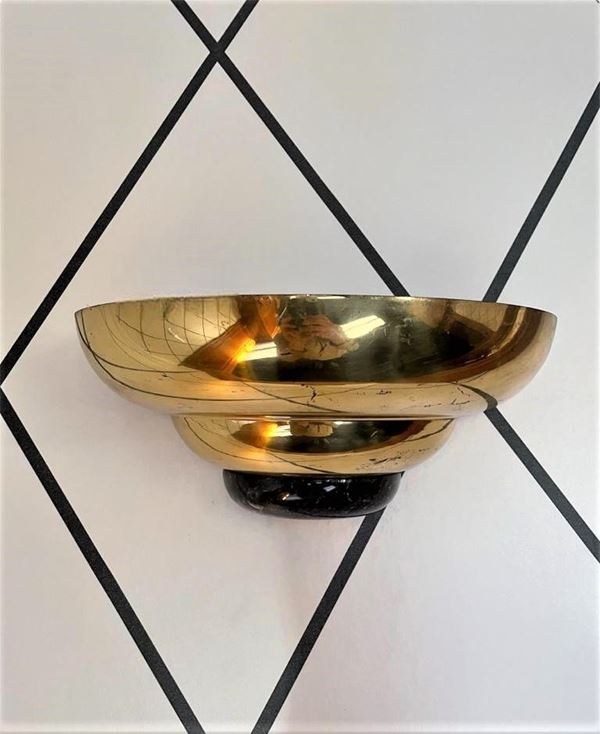 Lotto di 4 appliques a due luci  (Italia Anni 70)  - Auction Furnishings and supplies from Hotel Aldrovandi Villa Borghese in Rome and other properties - DAMS Casa d'Aste