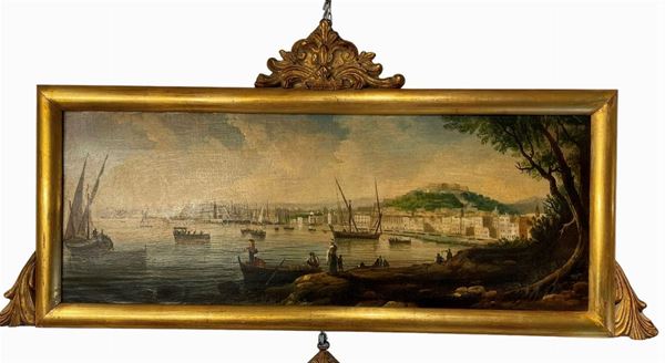 Veduta di Napoli  (Fine XIX - inizi XX secolo)  - Auction Furnishings and supplies from Hotel Aldrovandi Villa Borghese in Rome and other properties - DAMS Casa d'Aste