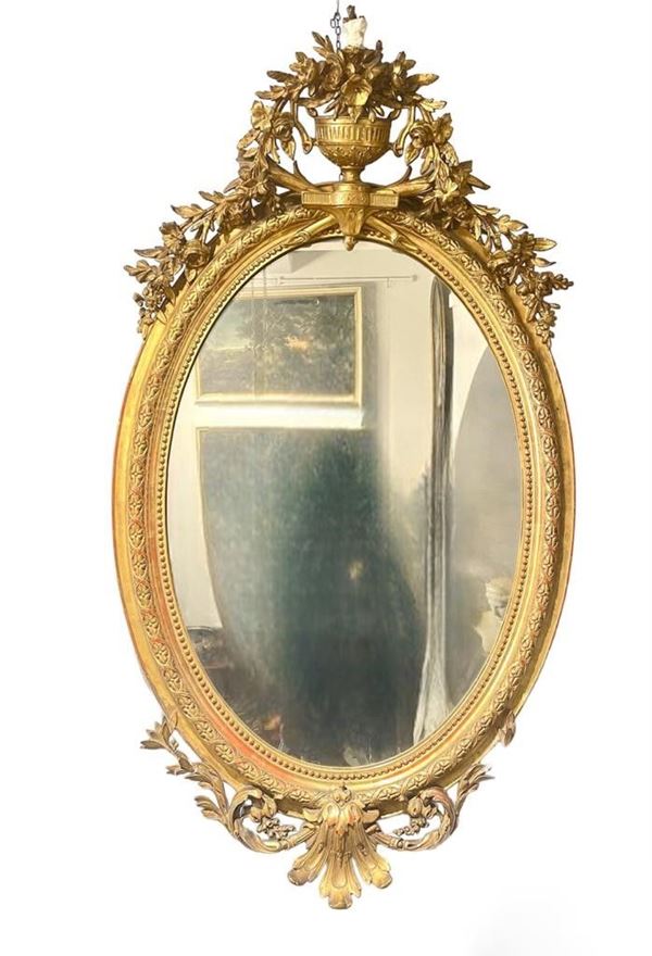 Grande specchiera  (manifattura francese, metà XIX secolo)  - Auction Furnishings and supplies from Hotel Aldrovandi Villa Borghese in Rome and other properties - DAMS Casa d'Aste