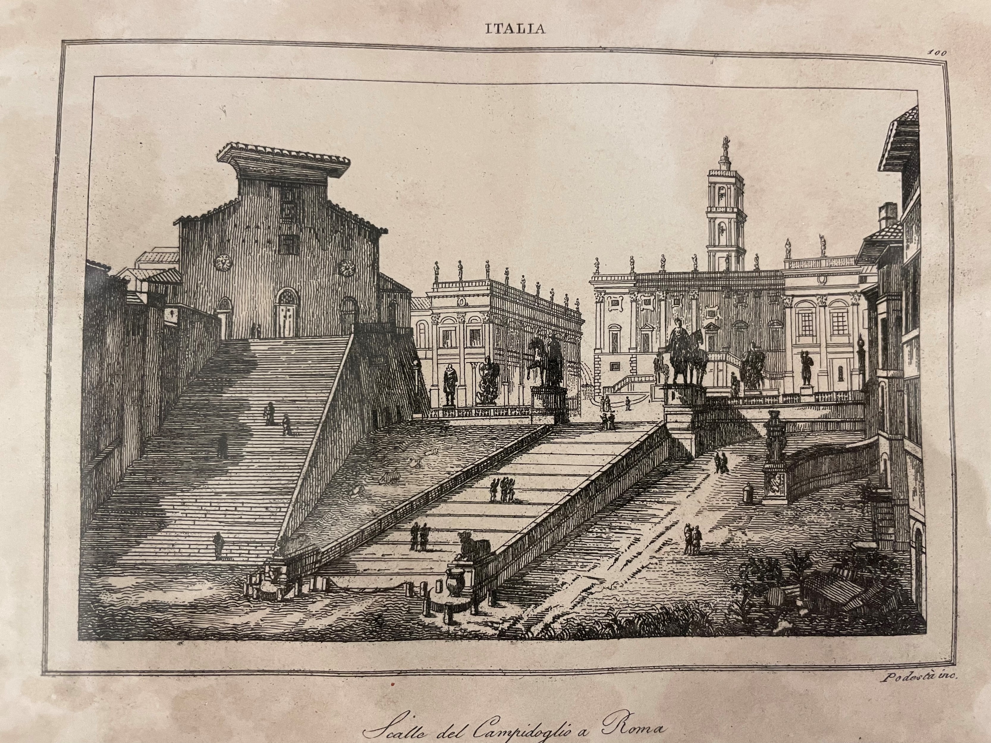 Scala del Campidoglio a Roma; Temple De la Sybille À Tivoli; Restes Du Forum De Nerva