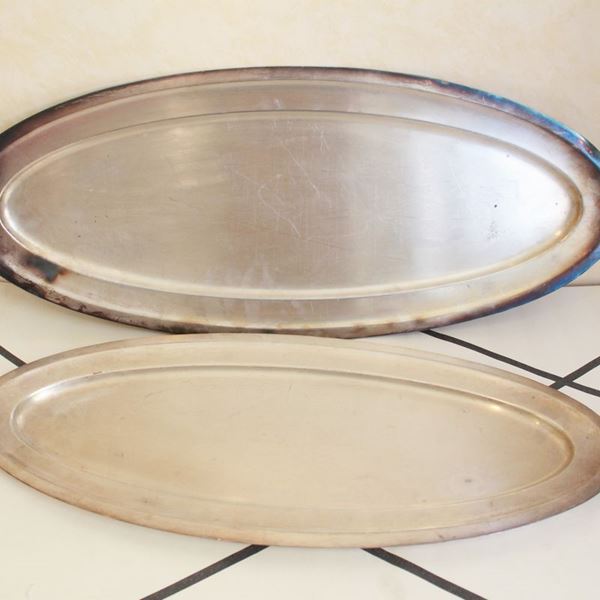 9 vassoi da pesce Broggi Inox 18/10  - Asta Arredi antichi, Design e Decorazioni Dell'Hotel Aldrovandi Villa Borghese e Altre Committenze Private - Parte 2 - DAMS Casa d'Aste