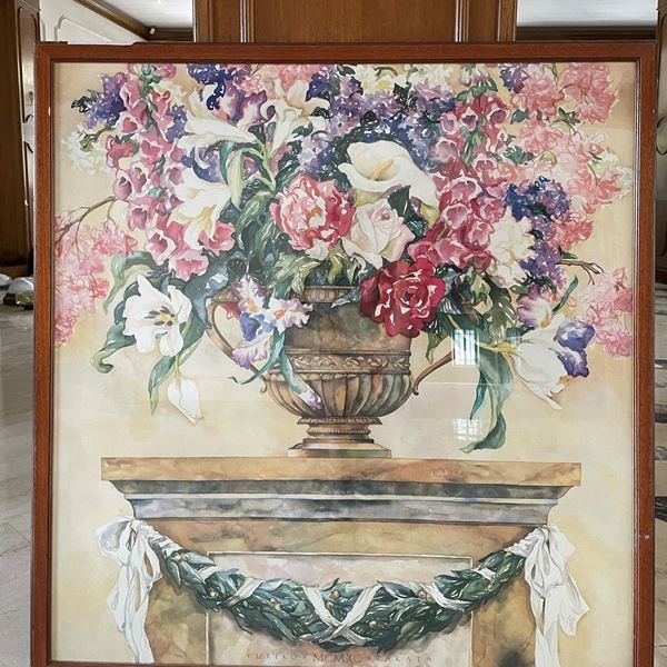 Takata Yuriko : Palazzo  (Takata Yuriko - XX secolo)  - stampa a colori - Asta Arredi antichi, Design e Decorazioni Dell'Hotel Aldrovandi Villa Borghese e Altre Committenze Private - Parte 2 - DAMS Casa d'Aste