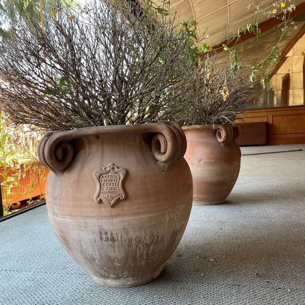 Coppia di vasi in terracotta - Antica Fornace Berti e Figli