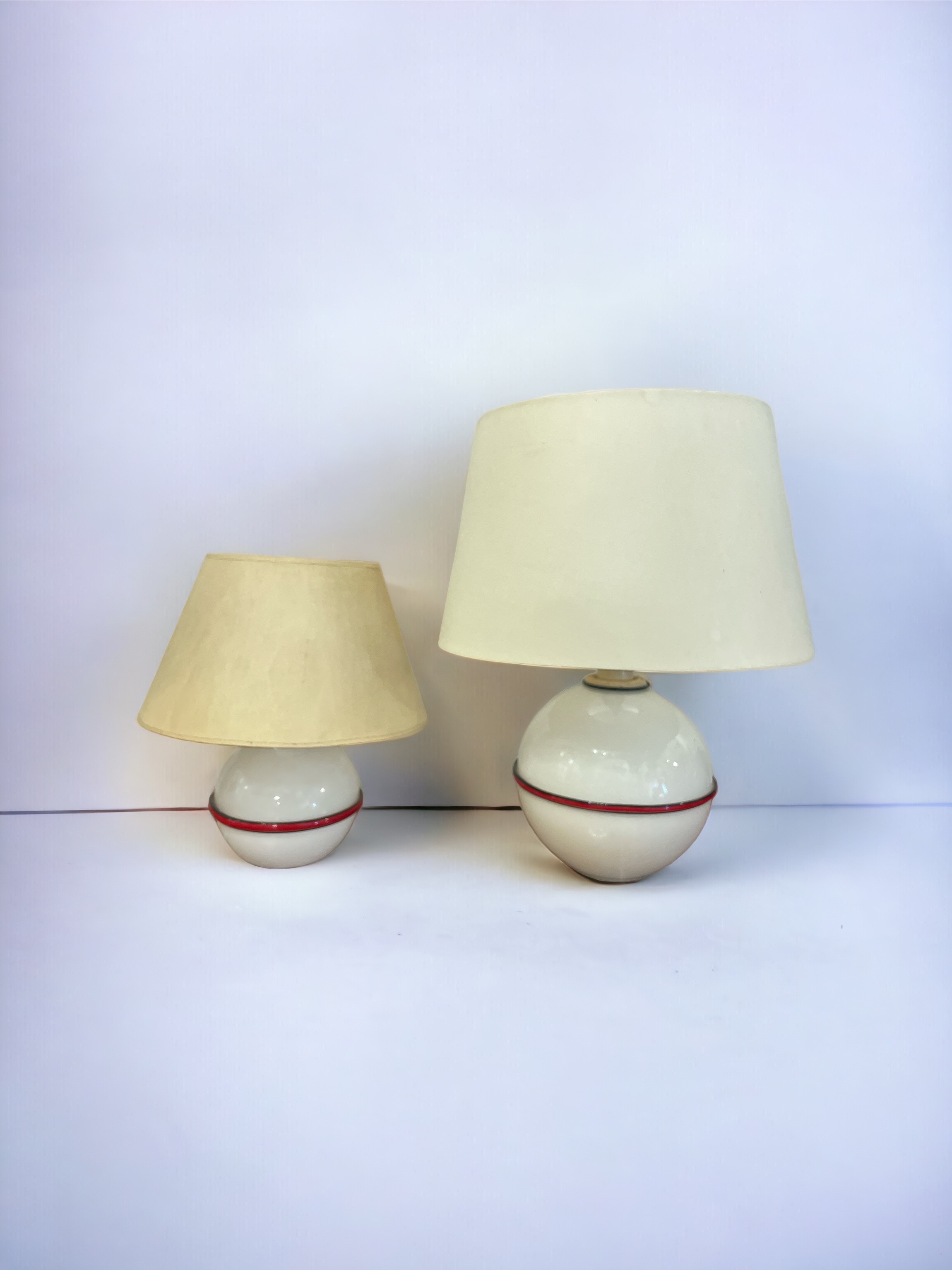 Due Lampade da Tavolo in Vetro di Murano