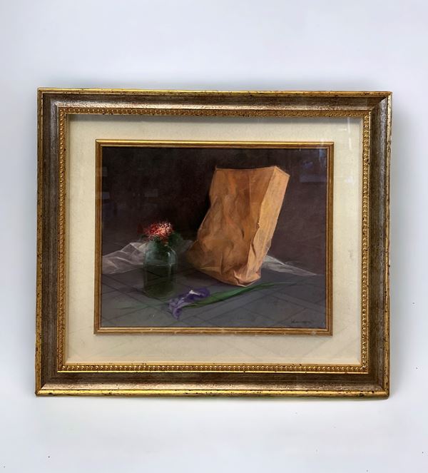 Agostino Cancogni : Composizione  - olio su tela - Asta Asta a tempo / Brocantage natalizio - DAMS Casa d'Aste