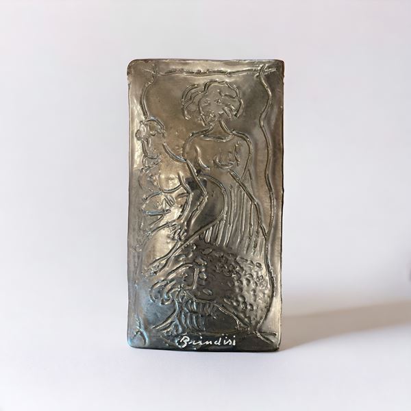 Remo Brindisi : Figure  - ceramica - Asta Opere provenienti dall'Accademia Internazionale di Arte Moderna (AIAM) - Web Only - DAMS Casa d'Aste
