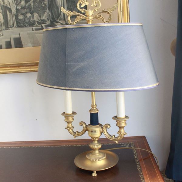 Coppia di lampade da appoggio a due luci