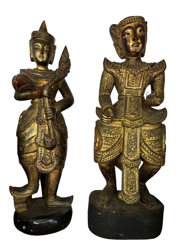 Lotto di due figure orientali  (Estremo oriente, XX secolo)  - Auction Classic Art & Art Nouveau - DAMS Casa d'Aste