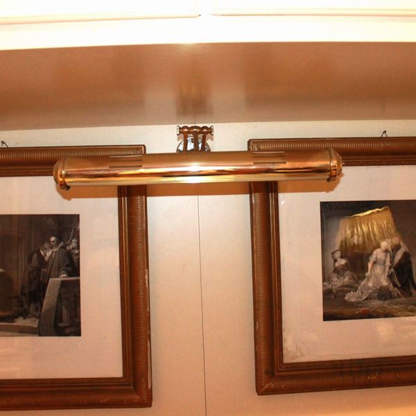 Set di 4 appilques punta luce  (fine XX secolo)  - ottone lucido - Asta Arredamenti provenienti dalla dimora di un celebre architetto romano - Asta a tempo - DAMS Casa d'Aste