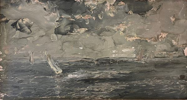 Giuseppe Aprea (Attr. a) - Alba sulla spiaggia di Bellavista