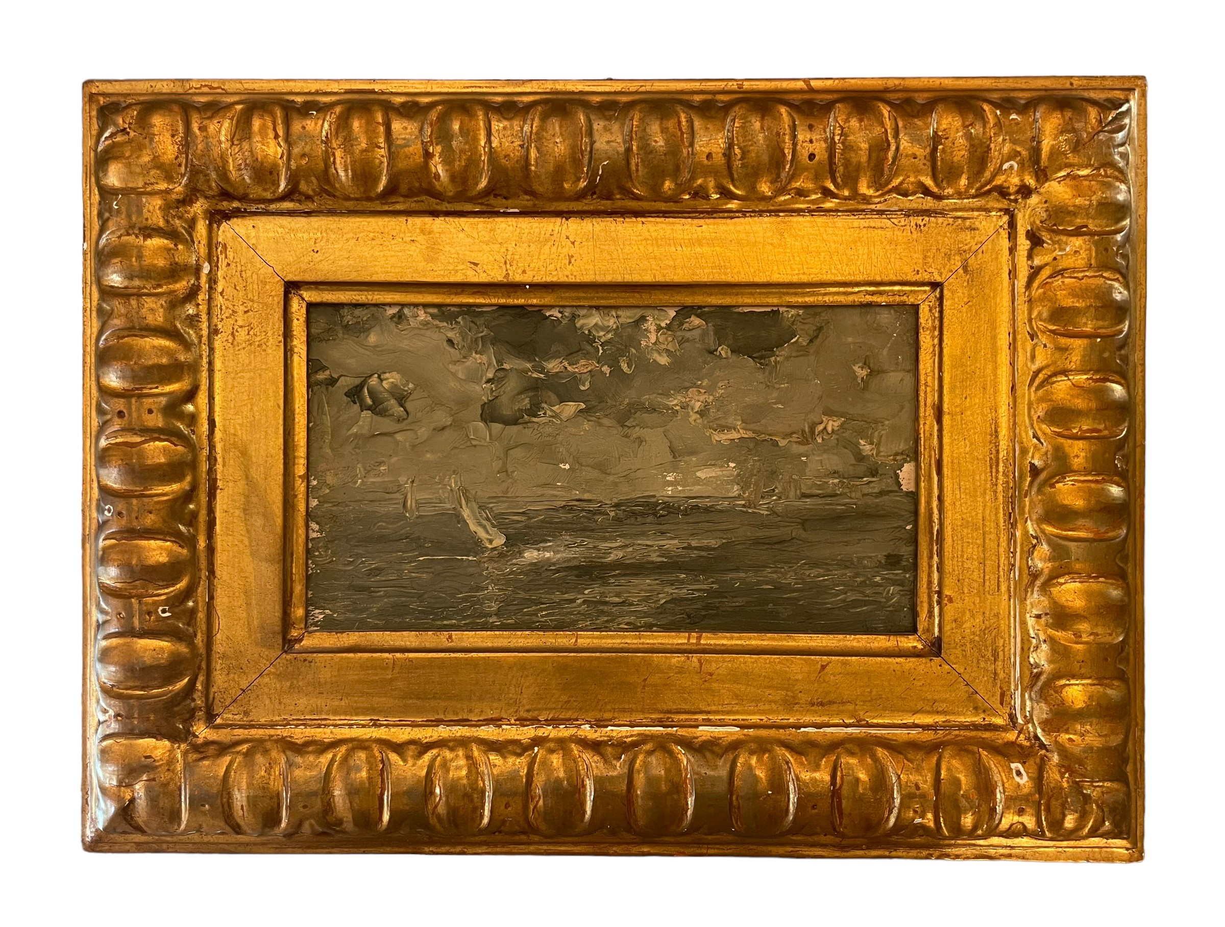 Giuseppe Aprea (attr. A) - Alba sulla Spiaggia di Bellavista
