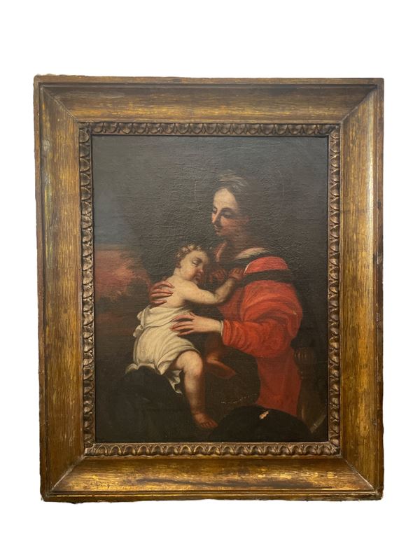 Madonna con bambino dormiente
