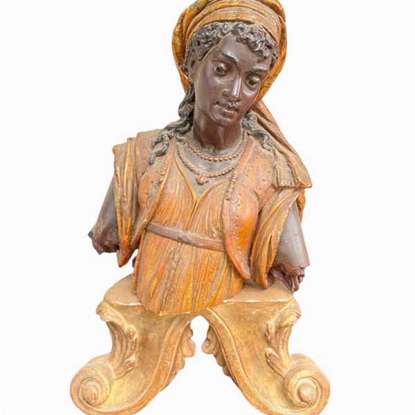 Busto di moro in terracotta