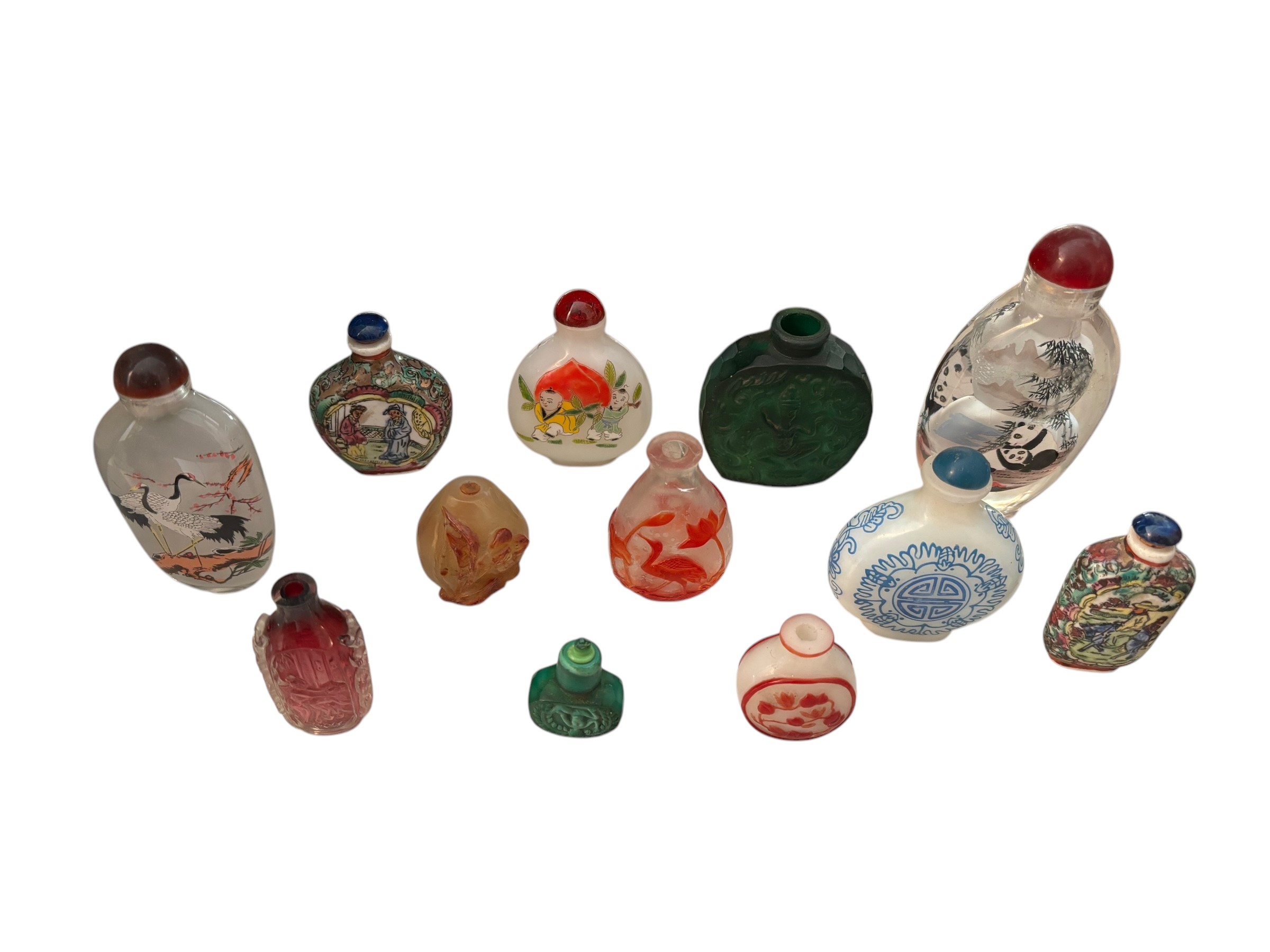Miscellanea di 11 Snuff Bottles