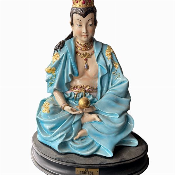 Scultura di divinità orientale - Cortese Capodimonte