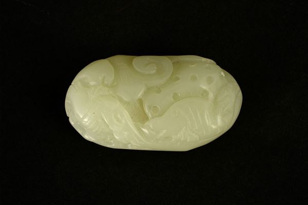 Scultura in giada Celadon