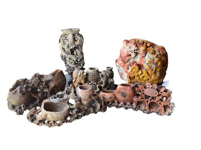 Gruppo di 6 Sculture in Giadeite