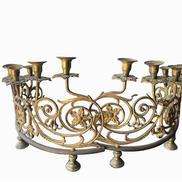Coppia candelieri semi circolari
