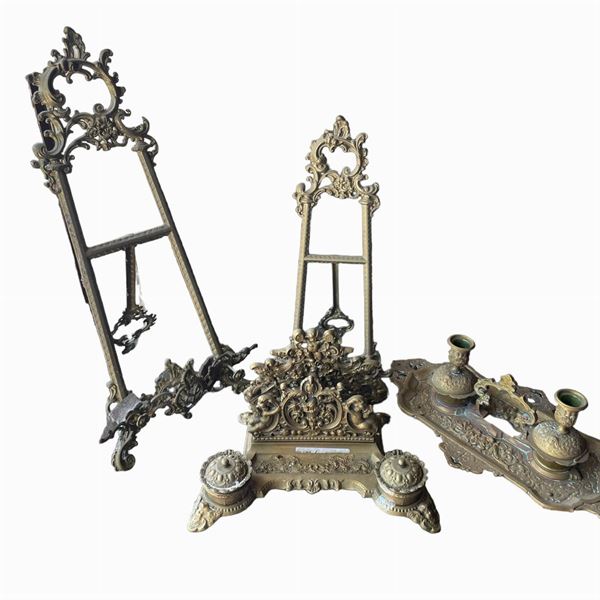 Gruppo di 4 elementi da scrivania  - Auction Arredamenti provenienti da un celebre architetto romano - DAMS Casa d'Aste
