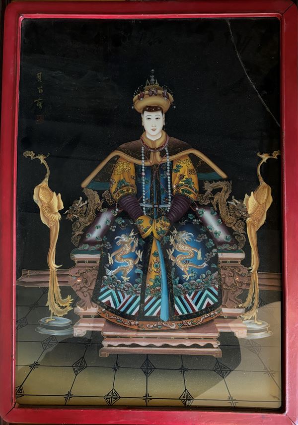 Saggio  - olio su tavola sotto vetro - Auction Brocantage Natalizio - DAMS Casa d'Aste