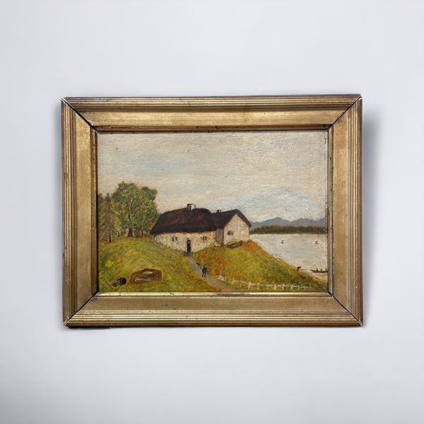 Paesaggio con casolari