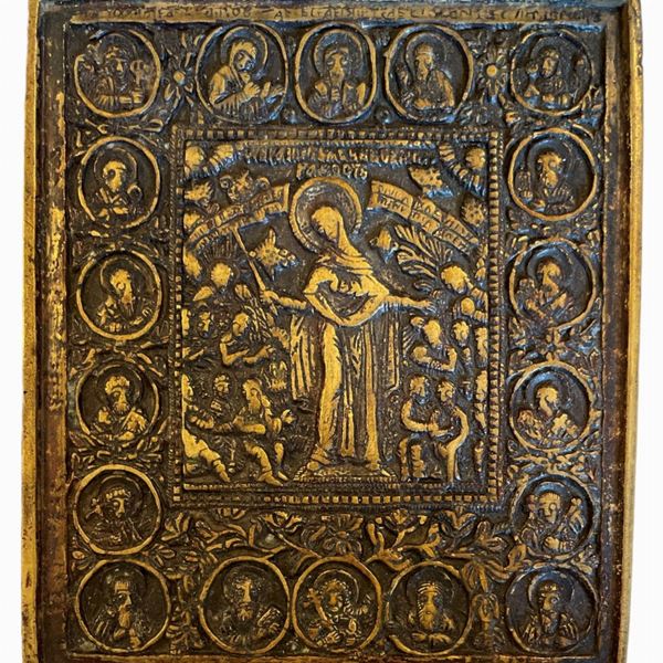 Icona devozionale  (Russia, XIX secolo)  - Auction Arredamenti provenienti da un celebre architetto romano - DAMS Casa d'Aste
