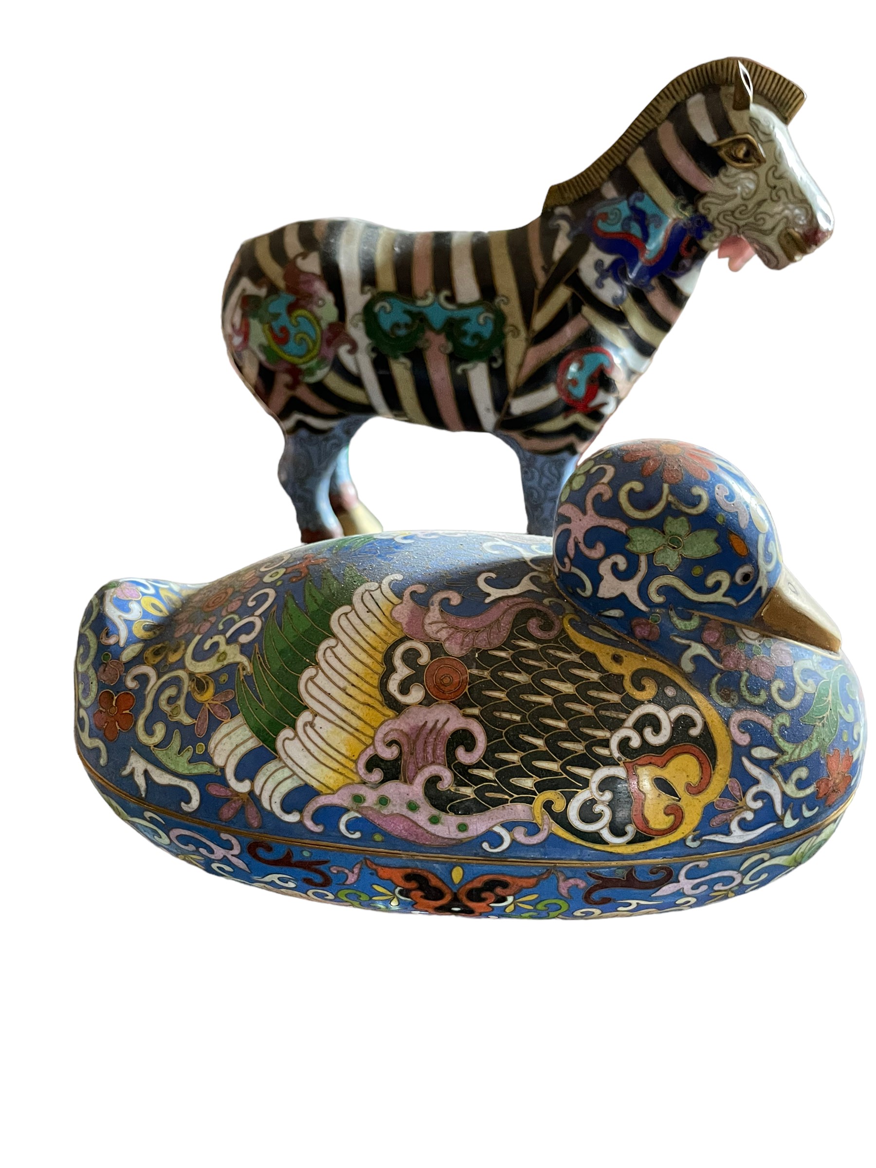 Coppia di Scatole in Metallo Cloisonné