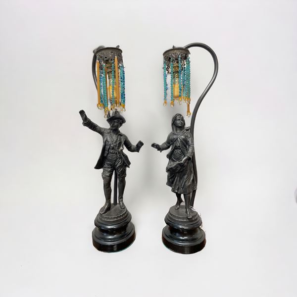 Coppia di lampade  (XX sec.)  - Auction Timed auction / Christmas brocantage - DAMS Casa d'Aste