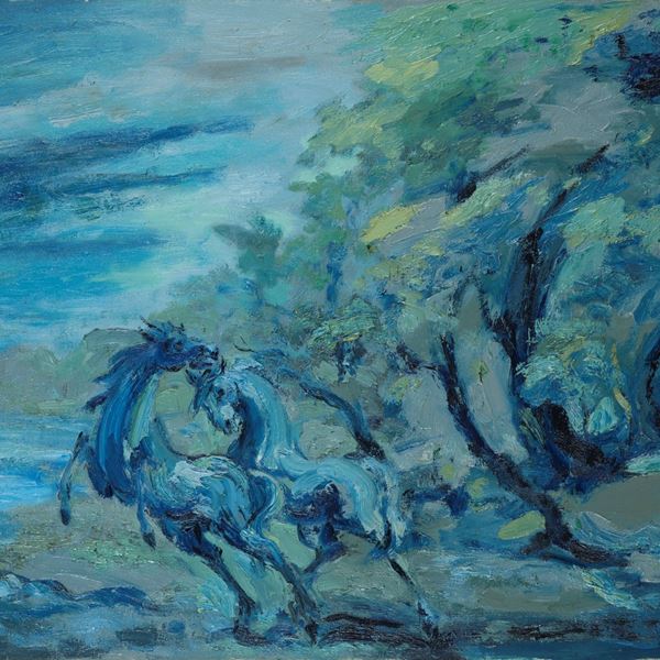 Aligi Sassu - Gris bleau gris