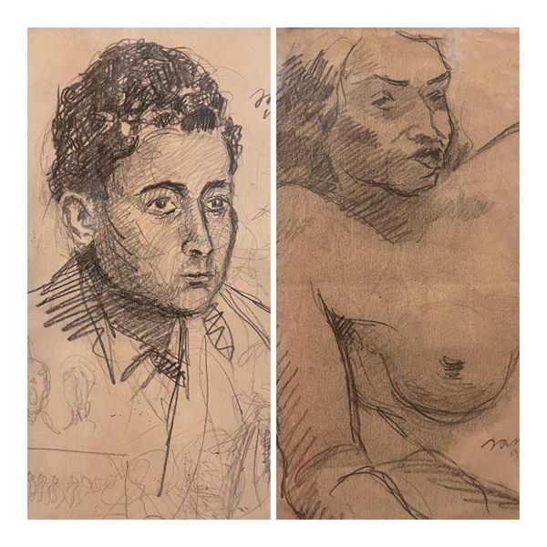 Aligi Sassu - Coppia di disegni
