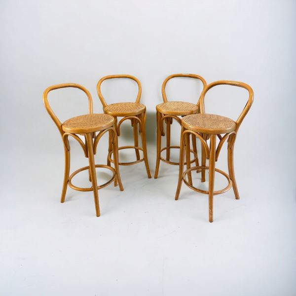 4 sgabelli in stile Thonet