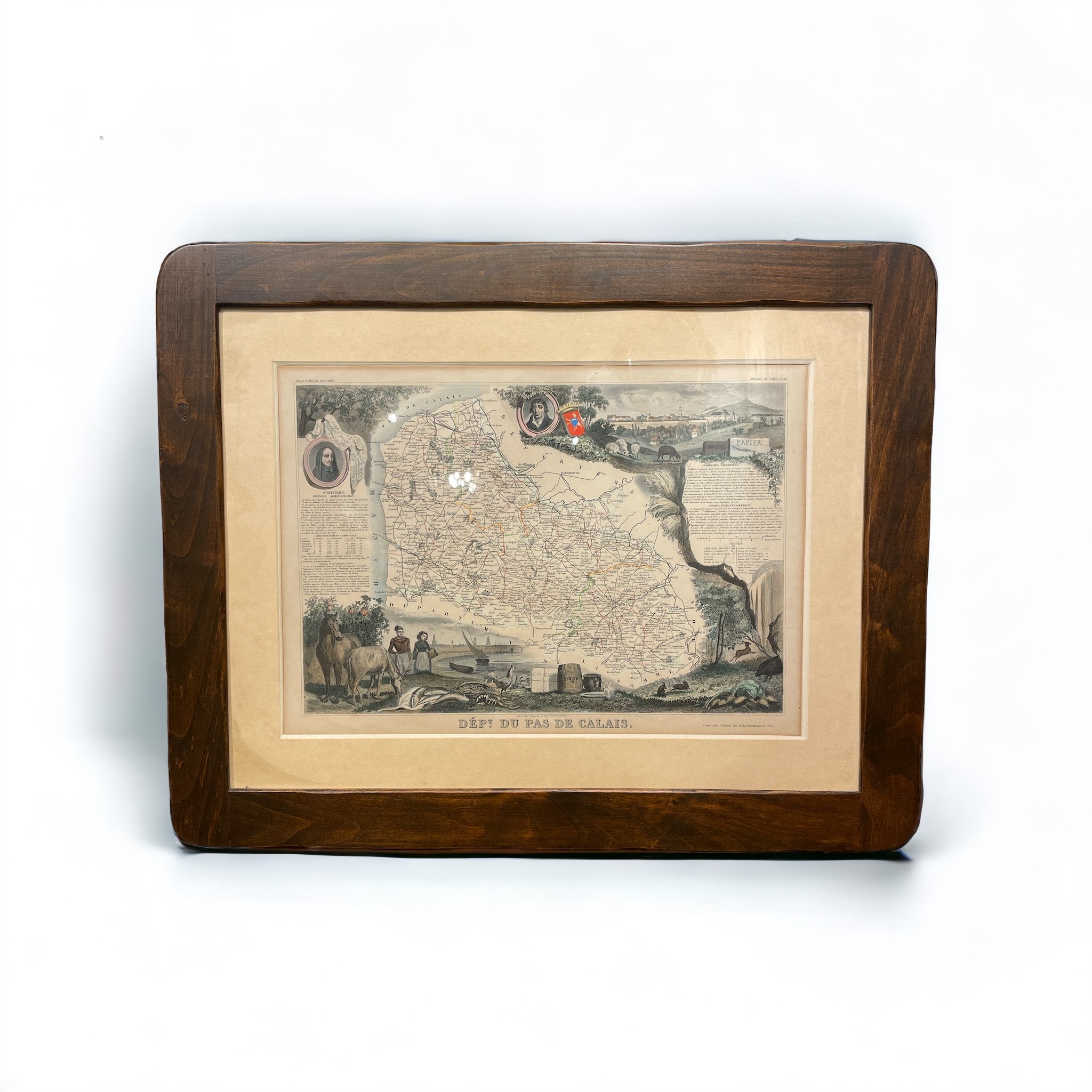 Coppia di Stampe Geografiche Tratte da L'atlas National Illustrè