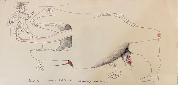 Gaetano Pompa - Coppia di disegni 'Mutmassungen sulla paura'