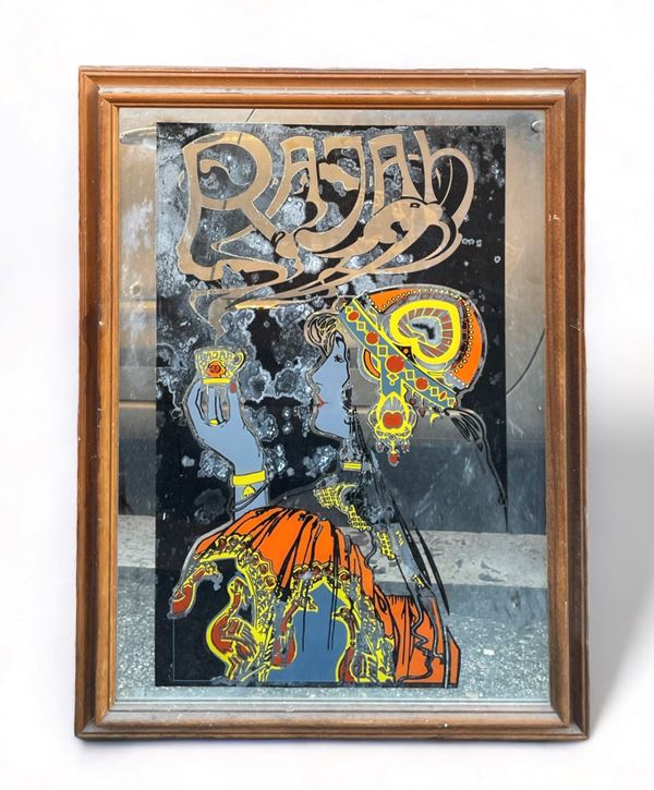 Henri Privat - Livemont : Rajah  (metà del XX secolo)  - stampa su specchio - Auction Brocantage Natalizio - DAMS Casa d'Aste