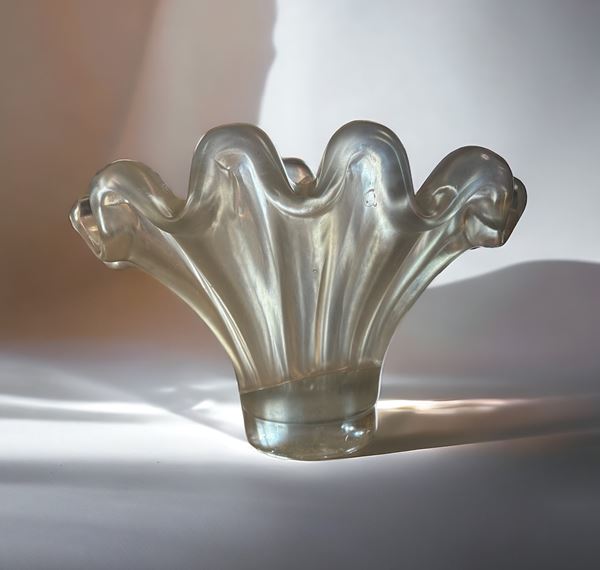 Ercole Barovier,Ercole Barovier - Vaso a coppa a forma di ventaglio - Barovier e Toso 