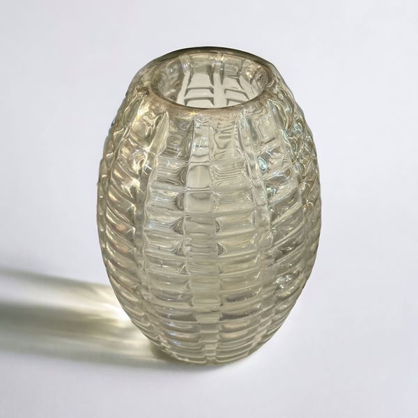Ercole Barovier - Vaso serie "Bugnati"