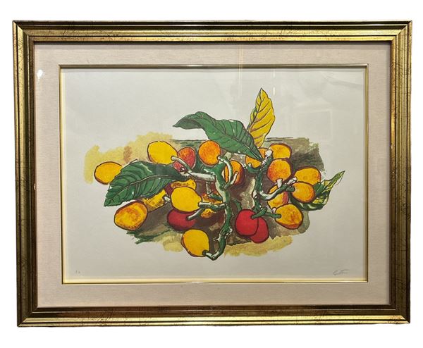 Renato Guttuso - Natura morta con limoni