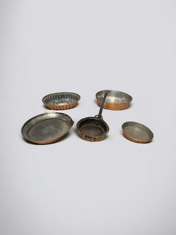 Miscellanea di 5 oggetti in rame  - rame - Auction Timed auction / Christmas brocantage - DAMS Casa d'Aste