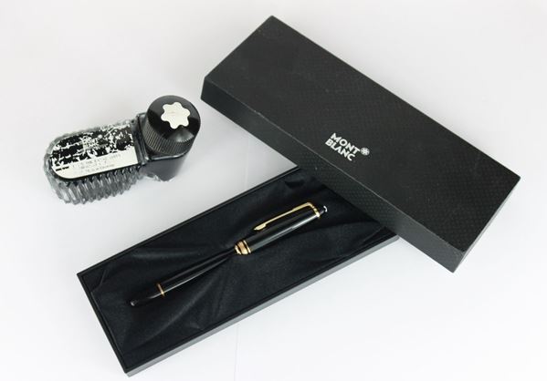 Montblanc - Penna stilografica "Meisterstück"con porta inchiostro 