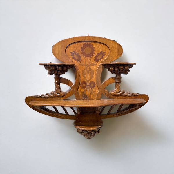 Louis Majorelle : Mensola  (Primo quarto del XX secolo)  - legno - Asta Asta a tempo / Brocantage natalizio - DAMS Casa d'Aste