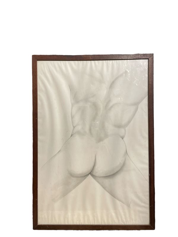Studio accademico di nudo di schiena