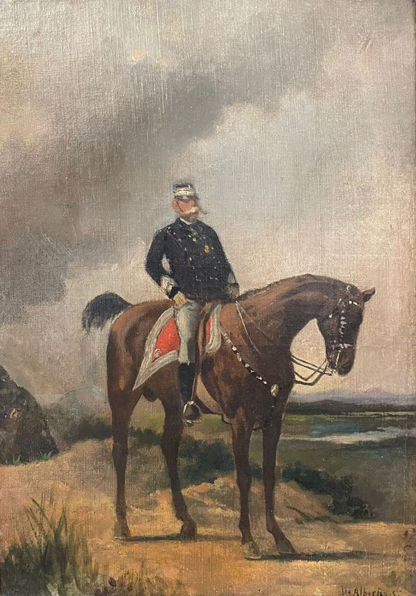 Sebastiano De Albertis - Ufficiale a cavallo