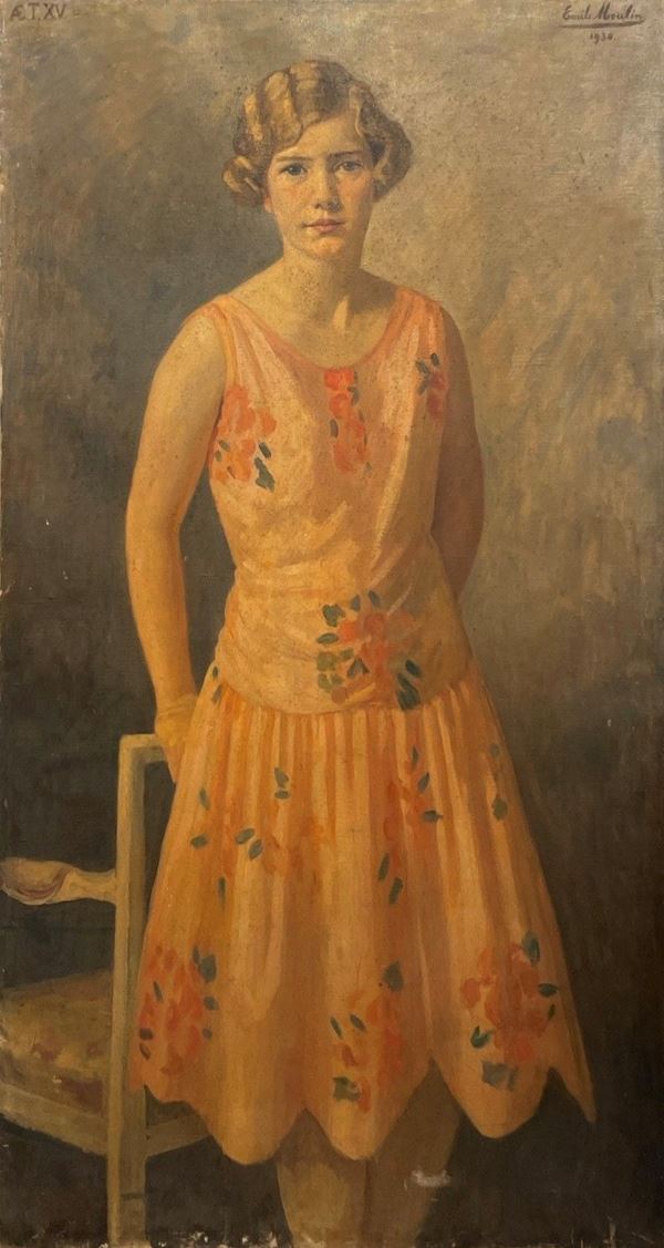 Emile Moulin - Ritratto di fanciulla 